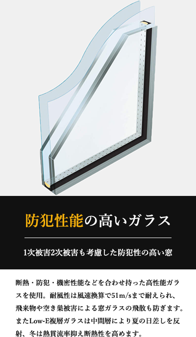 防犯性能の高いガラス 1次被害2次被害も考慮した防犯性の高い窓
